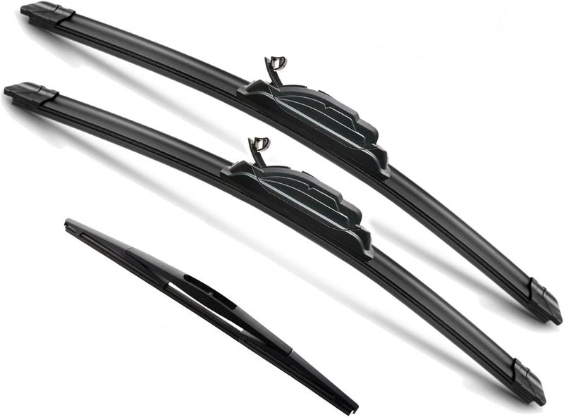 JustCar 3 wipers Replacement for 2011 2012 2013 2014 2015 2016 2017 Nissan Quest, Windshield Wiper Blades Original Equipment Replacement - 26"/19"/12" (Set of 3) U/J HOOK - Image 1